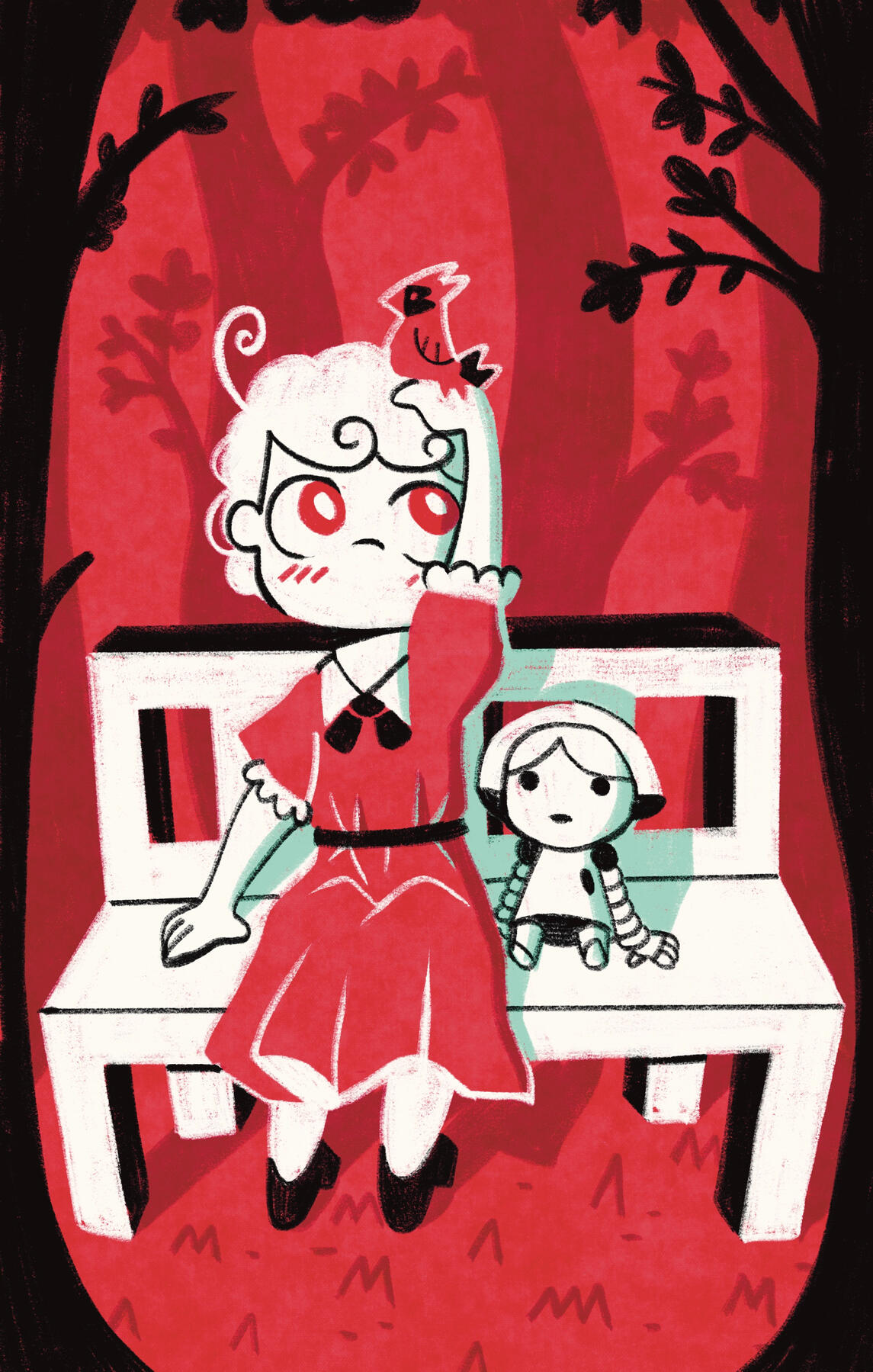 "On the Bench" : Digital Illustration